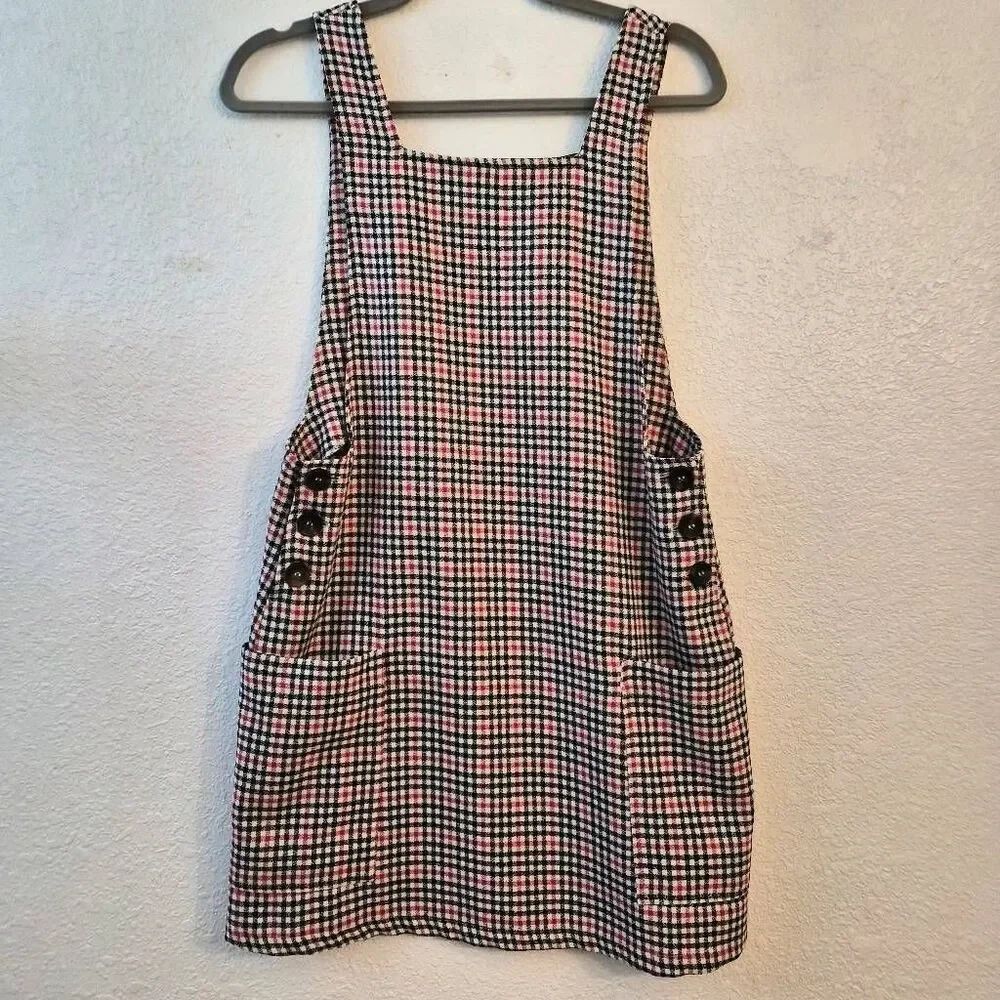 NWOT Urban Outfitters Red & Black Plaid Jumper: Lightweight Summer Fun Comfy: PS